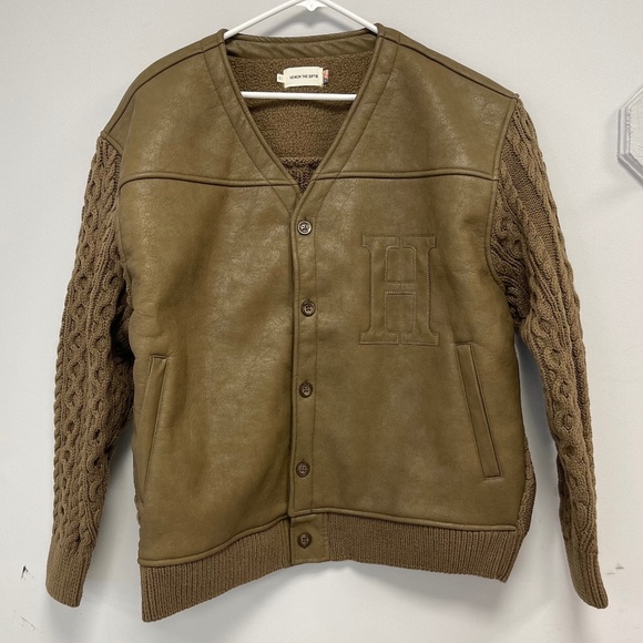 Honor the Gift Olive Vegan Leather Cardigan - XL- NWT - Picture 1 of 6